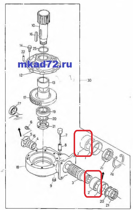 Поворотный редуктор тадано z300 схема