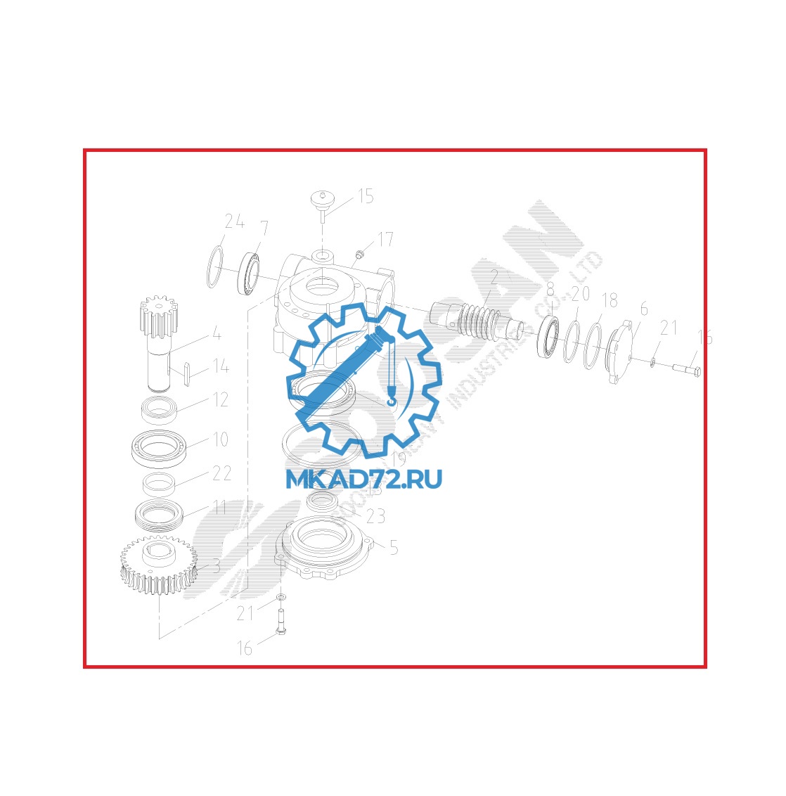 редуктор поворота Soosan 333