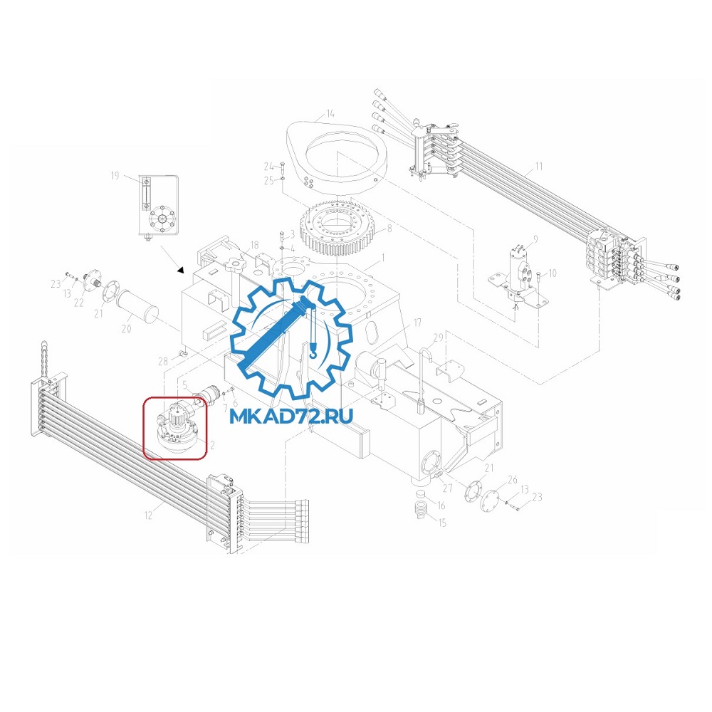 редуктор поворота Soosan 736